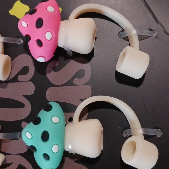 CWC  6 Piece Mushroom Straw Travel Cup Toppers 🥤🍄 - Picture 7 of 8
